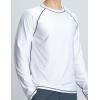 imageLiberty Imports 2Pack Mens UV Long Sleeve Swim Shirts Loose Fit Rash GuardsWhiteBlue