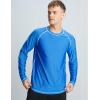 imageLiberty Imports 2Pack Mens UV Long Sleeve Swim Shirts Loose Fit Rash GuardsWhiteBlue