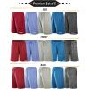 imageLiberty Imports 5 Pack Mens Quick Dry Athletic Basketball Shorts 9quot Inseam with Pockets Activewear for Workout Gym RunningHeather CharcoalLight GrayRedBlues