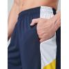 imageLiberty Imports 5 Pack Mens Quick Dry Athletic Basketball Shorts 9quot Inseam with Pockets Activewear for Workout Gym RunningWhitePurpleBlackNavyGray