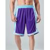 imageLiberty Imports 5 Pack Mens Quick Dry Athletic Basketball Shorts 9quot Inseam with Pockets Activewear for Workout Gym RunningWhitePurpleBlackNavyGray
