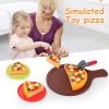 image15Piece Pizza Party Play Set for Kids  Realistic Pizza Pie Pretend Play Food Kit  Slice and Serve Plastic Kitchen Cooking and Cutting Playset
