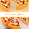 image15Piece Pizza Party Play Set for Kids  Realistic Pizza Pie Pretend Play Food Kit  Slice and Serve Plastic Kitchen Cooking and Cutting Playset