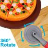 image15Piece Pizza Party Play Set for Kids  Realistic Pizza Pie Pretend Play Food Kit  Slice and Serve Plastic Kitchen Cooking and Cutting Playset