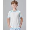 image3 Pack Boys UPF 50 Rash Guard Short Sleeve Swim Shirts Quick Dry UV Protection Swimwear for KidsAquaBlackWhite
