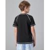 image3 Pack Boys UPF 50 Rash Guard Short Sleeve Swim Shirts Quick Dry UV Protection Swimwear for KidsAquaBlackWhite