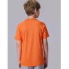 image3 Pack Boys UPF 50 Rash Guard Short Sleeve Swim Shirts Quick Dry UV Protection Swimwear for KidsGrayLight GreenTangerine