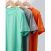 image3 Pack Boys UPF 50 Rash Guard Short Sleeve Swim Shirts Quick Dry UV Protection Swimwear for KidsGrayLight GreenTangerine
