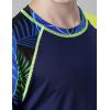 image3 Pack Boys UPF 50 Rash Guard Short Sleeve Swim Shirts Quick Dry UV Protection Swimwear for KidsPrinted NavyBlackWhite
