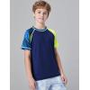 image3 Pack Boys UPF 50 Rash Guard Short Sleeve Swim Shirts Quick Dry UV Protection Swimwear for KidsPrinted NavyBlackWhite