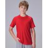 image3 Pack Boys UPF 50 Rash Guard Short Sleeve Swim Shirts Quick Dry UV Protection Swimwear for KidsRedBlackBright Blue
