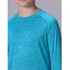 image4 Pack Youth Boys Long Sleeve Shirts Dry Fit Athletic Clothes for Teens Kids Active Performance Tshirts with Thumb HolesBlueGrayBlackMaroon