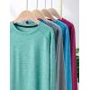 image4 Pack Youth Boys Long Sleeve Shirts Dry Fit Athletic Clothes for Teens Kids Active Performance Tshirts with Thumb HolesGrayRedGreenLight Blue