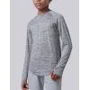 image4 Pack Youth Boys Long Sleeve Shirts Dry Fit Athletic Clothes for Teens Kids Active Performance Tshirts with Thumb HolesLight GrayCharcoalNavyGray