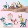 imageLiberty Imports 12 Pack Fantasy Creatures Figurines Set  Cute Plastic Fairy Animals ampamp Mythical Toy Figures Mini Unicorn Cake Toppers Party Favors Imaginative Play for Girls Kids