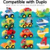 imageLiberty Imports 70 Pcs Toddlers Car Big Building Blocks Set 12Pcs Different Vehicles Build Your Own Toy Cars Compatible with DUPLO Building Bricks for Kids