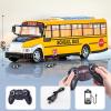 imageLiberty Imports RC School Bus  24Ghz Remote Control Toy Bus with LED Lights Rechargeable Electronic Vehicle for Kids