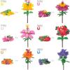 image12 Pack Building Block Flower Bouquet Mini Bricks Set PreFilled Easter Eggs with 157 Pcs DIY Flower Garden  Valentines Day Florist Decoration Toys for Kids Educational Activity Girls Party Favors