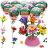 image12 Pack Building Block Flower Bouquet Mini Bricks Set PreFilled Easter Eggs with 157 Pcs DIY Flower Garden  Valentines Day Florist Decoration Toys for Kids Educational Activity Girls Party Favors