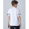 image2 Pack Boys Soccer Jerseys Dry Fit Athletic Short Sleeve TShirts for Youth Kids Performance Tops ActivewearBlackWhite