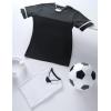 image2 Pack Boys Soccer Jerseys Dry Fit Athletic Short Sleeve TShirts for Youth Kids Performance Tops ActivewearBlackWhite