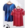 image2 Pack Boys Soccer Jerseys Dry Fit Athletic Short Sleeve TShirts for Youth Kids Performance Tops ActivewearRedNavy