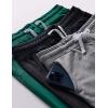 image3 Pack Boys Pull On Jogger Shorts Youth Kids Casual Terry Sweat Shorts with Pockets DrawstringBlackGreenDark Gray