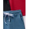 image3 Pack Boys Pull On Jogger Shorts Youth Kids Casual Terry Sweat Shorts with Pockets DrawstringBlackRedDusty Blue