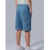image3 Pack Boys Pull On Jogger Shorts Youth Kids Casual Terry Sweat Shorts with Pockets DrawstringBlackRedDusty Blue