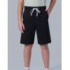 image3 Pack Boys Pull On Jogger Shorts Youth Kids Casual Terry Sweat Shorts with Pockets DrawstringGrayNavyBlack
