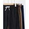 image3 Pack Boys Pull On Jogger Shorts Youth Kids Casual Terry Sweat Shorts with Pockets DrawstringKhakiNavyBlack