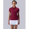 image3 Pack Womens Athletic Dry Fit Polo Shirts Wicking Short Sleeve Collared Golf T Shirt Tennis TopsCoralOrchidBlack