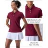 image3 Pack Womens Athletic Dry Fit Polo Shirts Wicking Short Sleeve Collared Golf T Shirt Tennis TopsCoralOrchidBlack