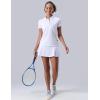 image3 Pack Womens Athletic Dry Fit Polo Shirts Wicking Short Sleeve Collared Golf T Shirt Tennis TopsPinkBlackWhite