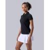 image3 Pack Womens Athletic Dry Fit Polo Shirts Wicking Short Sleeve Collared Golf T Shirt Tennis TopsPinkBlackWhite