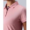 image3 Pack Womens Athletic Dry Fit Polo Shirts Wicking Short Sleeve Collared Golf T Shirt Tennis TopsPinkBlackWhite