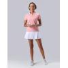 image3 Pack Womens Athletic Dry Fit Polo Shirts Wicking Short Sleeve Collared Golf T Shirt Tennis TopsPinkBlackWhite