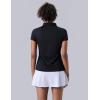 image3 Pack Womens Athletic Dry Fit Polo Shirts Wicking Short Sleeve Collared Golf T Shirt Tennis TopsPinkBlackWhite