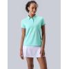 image3 Pack Womens Athletic Dry Fit Polo Shirts Wicking Short Sleeve Collared Golf T Shirt Tennis TopsPinkMintLavender