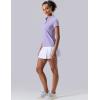 image3 Pack Womens Athletic Dry Fit Polo Shirts Wicking Short Sleeve Collared Golf T Shirt Tennis TopsPinkMintLavender