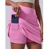 image3 Pack Womens Athletic Skirts with Shorts Underneath Tennis Golf Skorts Tummy Control Pockets for Workout GymBlackWhitePink