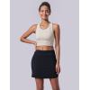 image3 Pack Womens Athletic Skirts with Shorts Underneath Tennis Golf Skorts Tummy Control Pockets for Workout GymBlackWhitePink