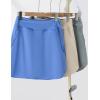 image3 Pack Womens Athletic Skirts with Shorts Underneath Tennis Golf Skorts Tummy Control Pockets for Workout GymGrayKhakiDusty Blue