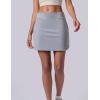 image3 Pack Womens Athletic Skirts with Shorts Underneath Tennis Golf Skorts Tummy Control Pockets for Workout GymGrayKhakiDusty Blue