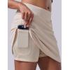image3 Pack Womens Athletic Skirts with Shorts Underneath Tennis Golf Skorts Tummy Control Pockets for Workout GymGrayKhakiDusty Blue