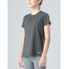 image4 Pack Youth Girls Athletic Shirts Short Sleeve Dry Fit Apparel Tech Tshirts Sports Activewear for Kids Teens3pack BlackPinkCharcoal