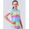 image4 Pack Youth Girls Athletic Shirts Short Sleeve Dry Fit Apparel Tech Tshirts Sports Activewear for Kids TeensRainbowSolid