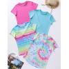 image4 Pack Youth Girls Athletic Shirts Short Sleeve Dry Fit Apparel Tech Tshirts Sports Activewear for Kids TeensRainbowSolid