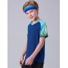 image5 Pack Boys Athletic Shirts Youth Activewear Dry Fit Tshirts for Kids Short Sleeve Tees Bulk Athletic Performance ClothingBlues