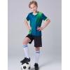 image5 Pack Boys Athletic Shirts Youth Activewear Dry Fit Tshirts for Kids Short Sleeve Tees Bulk Athletic Performance ClothingBlues
